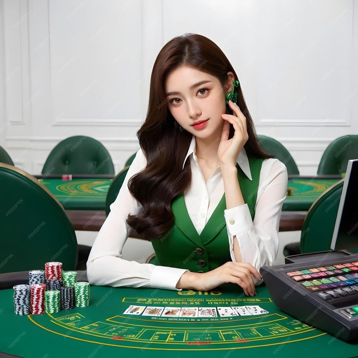 မိုဘိုင်းဖုန်းတွင် Online Slot ဂိမ်းကစားနေသောမြင်ကွင်း