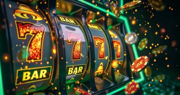 Online Slot Games Jackpot နှင့် Free Spins ဂိမ်းများ ကစားနေသောမြင်ကွင်း