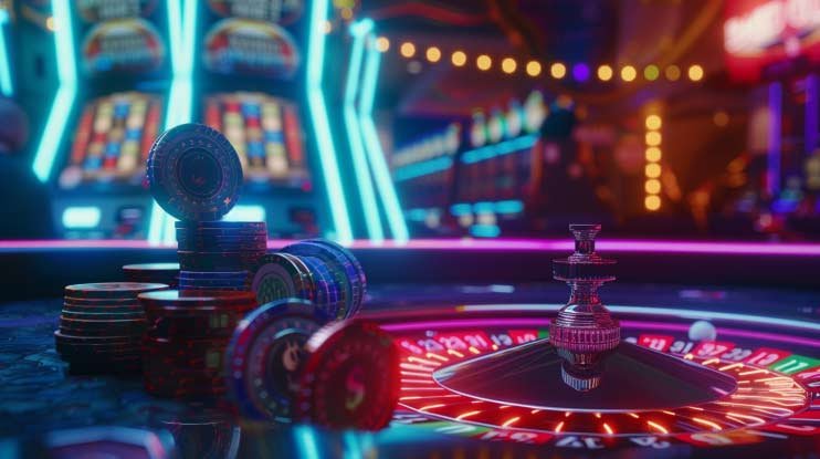 Live Casino Dealer နှင့်အတူ ကာစီနိုဂိမ်း ကစားနေသောမြင်ကွင်း